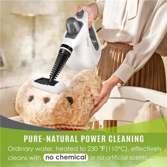 Pressurized Handheld Multi-Surface Natural Steam Cleaner with 12 pcs Accessories - Picture 4 of 6